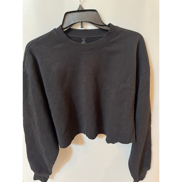 Skims Cotton Fleece Cropped
Crewneck - Onyx - Picture 3 of 4
